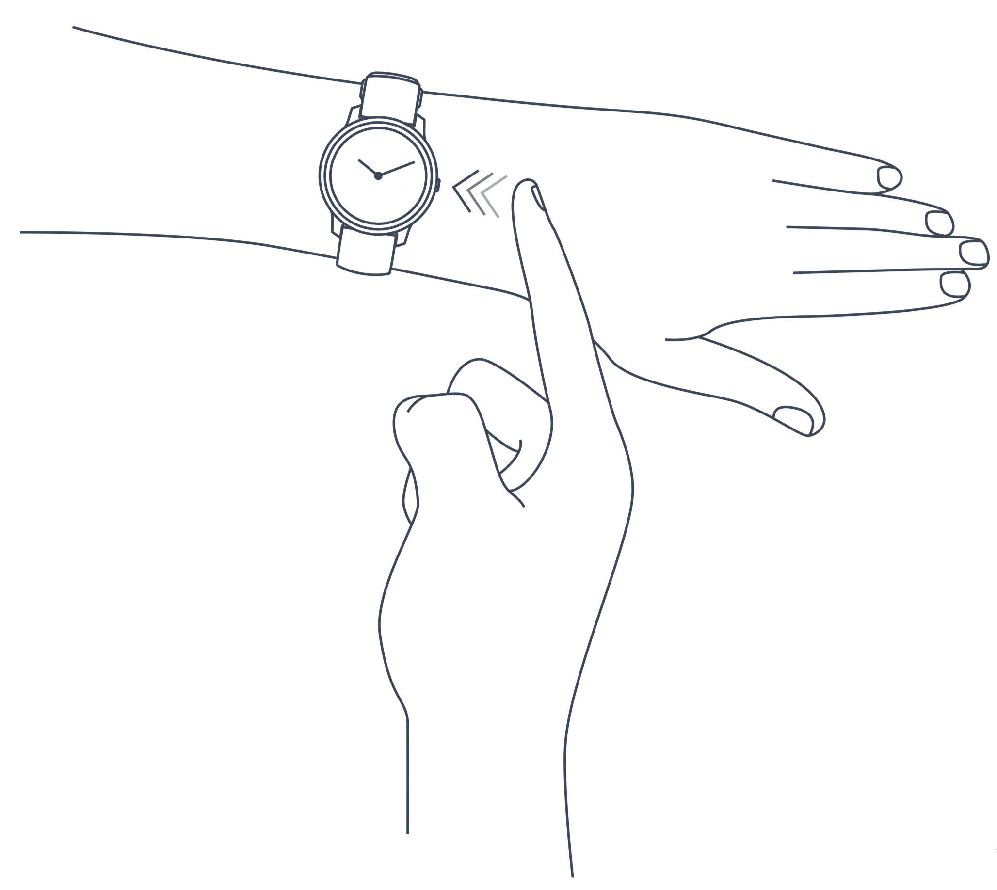 How to hold Move ECG for recording - step 1
